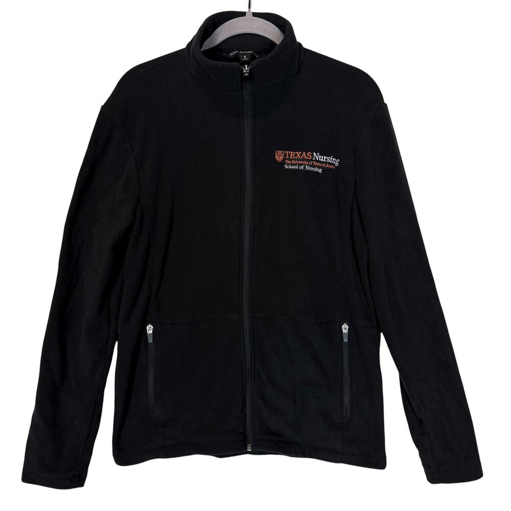 UT Texas Nursing Port Authority Fleece Jacket Womens S Black Full Zip Mock Neck